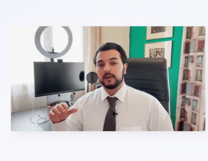 Apollon Papas recording a session at his desk